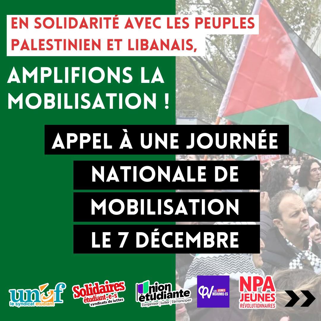 En solidarité avec les peuples palestinien et libanais, amplifions la ...