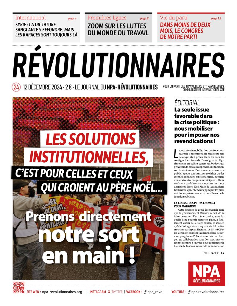 Révolutionnaires numéro 24, paru le 12 décembre 2024