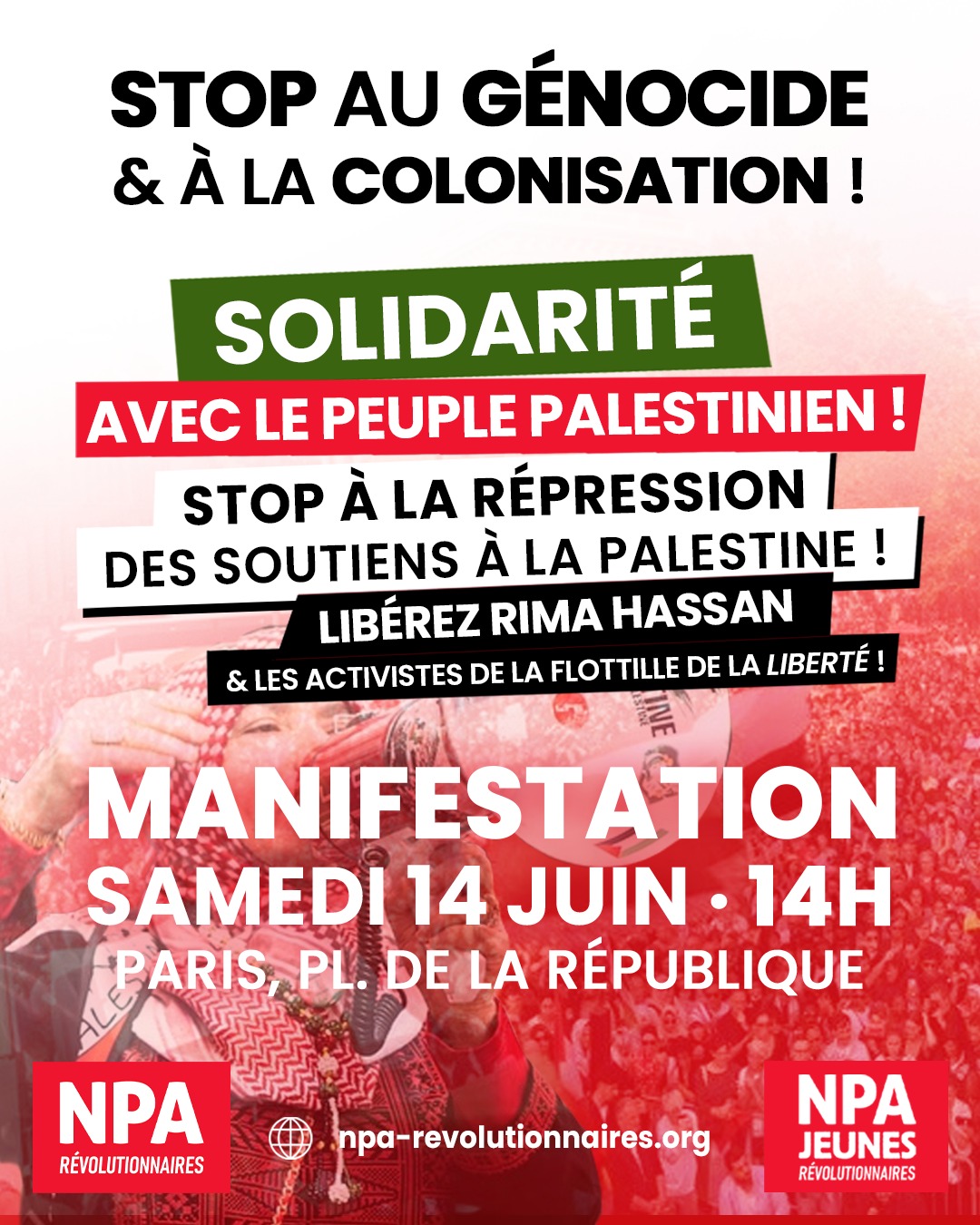 Affiche d'appel à la manifestation