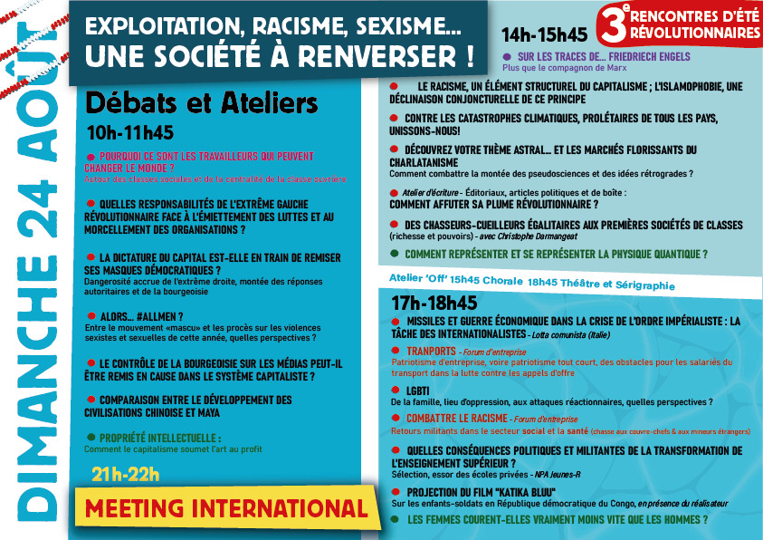 Programme du Dimanche