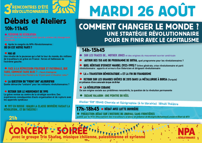 Programme du Mardi