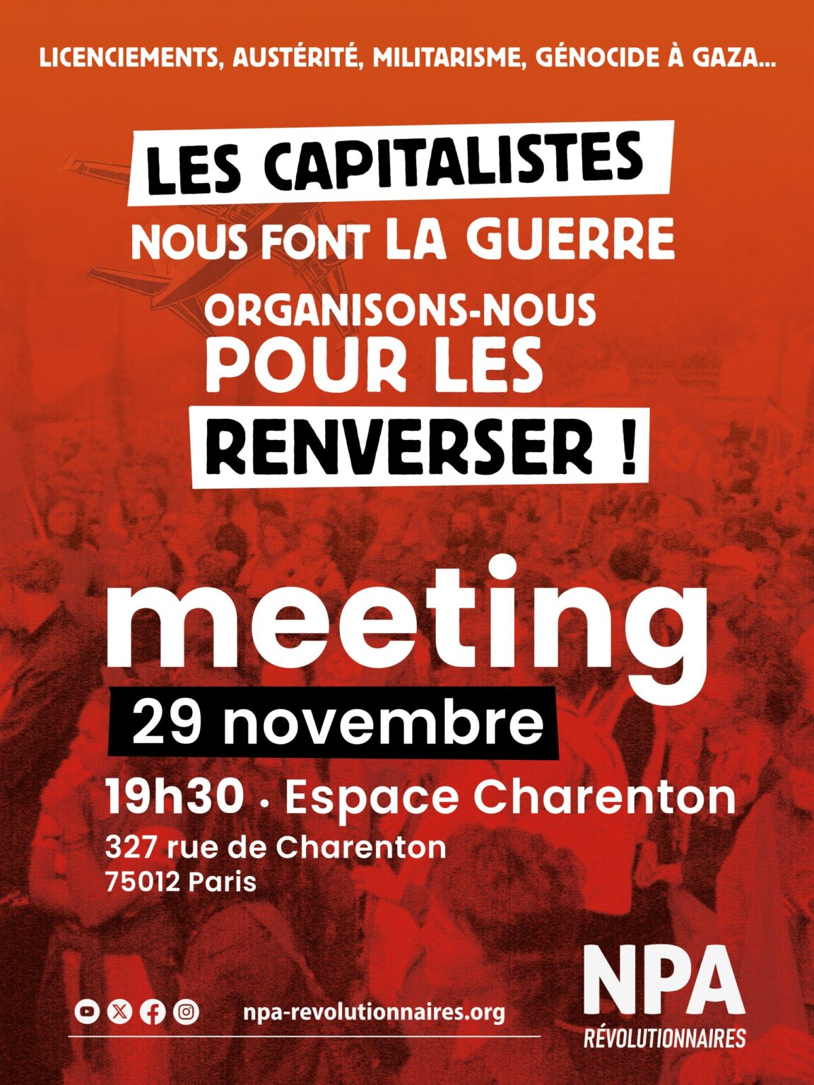 Affiche du meeting