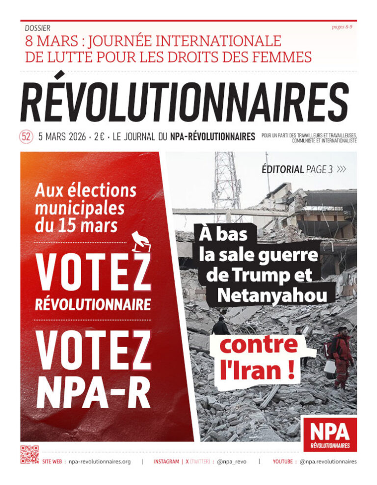 Révolutionnaires numéro 52, paru le 5 mars 2026
